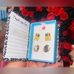 Cute earrings colorful 🎨🖍️